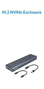 Type-C Gen2 10Gbps NVMe PCI-e M.2 SSD Enclosure Grey